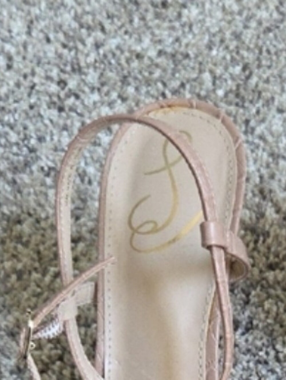 Sam Edelman Women's Doran Heeled Sandal Maple Sugar Croco Tan Nude Size 10 - Picture 11 of 11